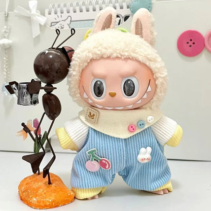 Ensemble de vêtements de sport et de loisirs Labubu V1 V2, tenue décontractée tendance, sweat à capuche, vêtements confortables, accessoires pour la collection de poupées Labubu