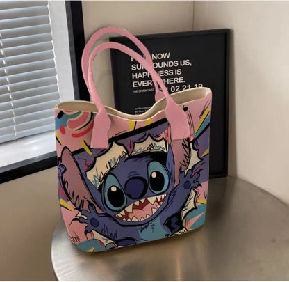 New Stitch Single Shoulder Bag Cartoon Stitch Pattern Shoulder Bag Ladies Tote Bags Joker Unisex Bags Commuter Handbag Gifts