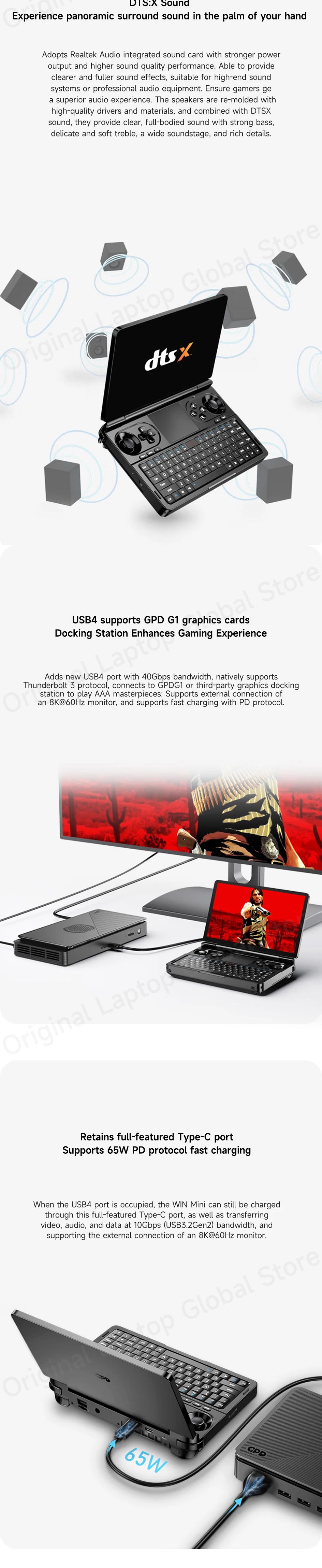 GPD WIN Mini 2025 Ryzen™ AI 9 HX 370/Ryzen R7 8840U 7-inch Pocket PC 32GB RAM 2TB SSD Mini Laptop