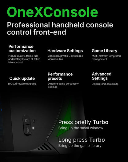 AOKZOE A1X AMD AI 9 HX 370 PC Game Console 8 Inch Native Landscape Screen Windows Handheld Laptops VRR 72.7Wh For Steam 3A Game