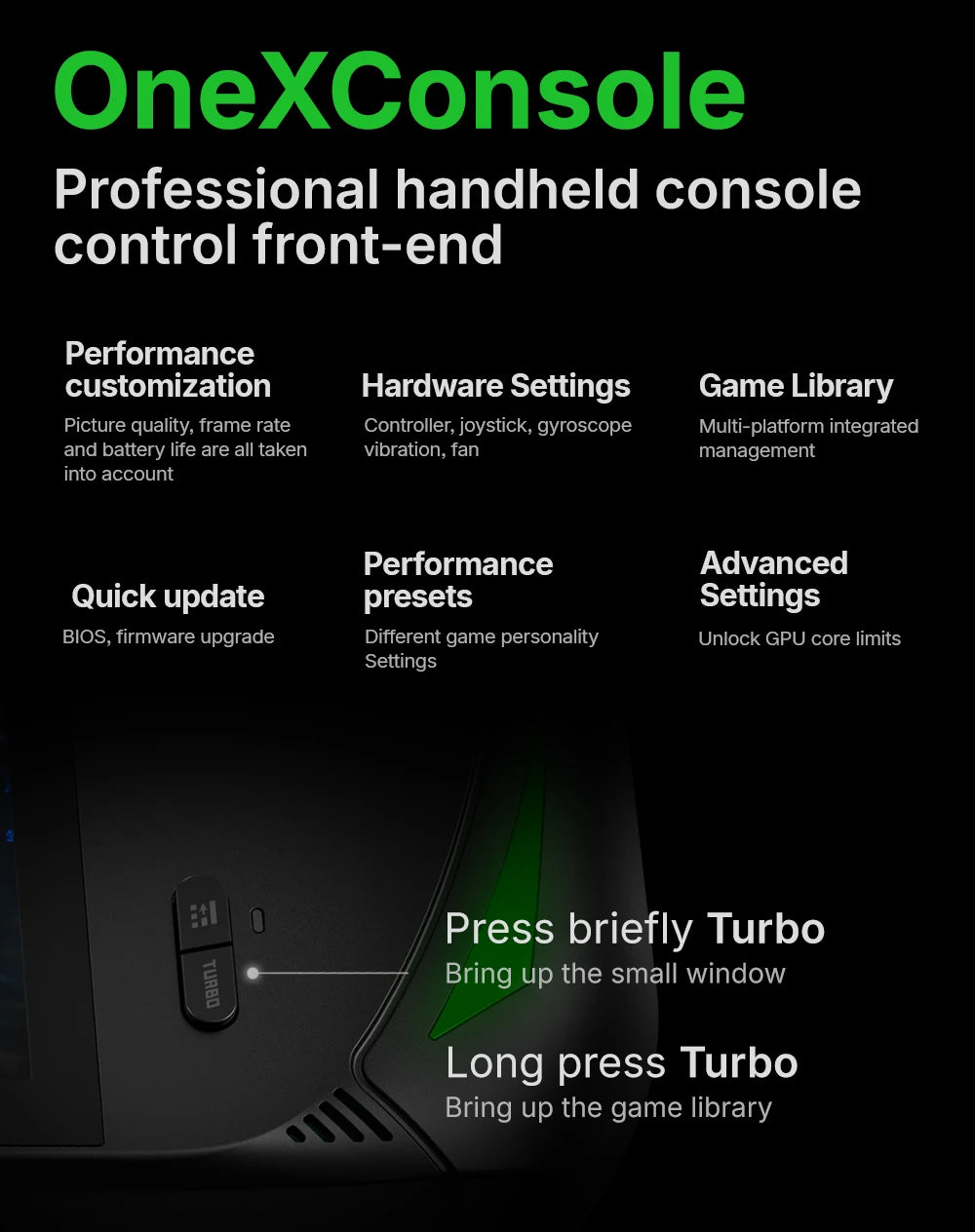 AOKZOE A1X AMD AI 9 HX 370 PC Game Console 8 Inch Native Landscape Screen Windows Handheld Laptops VRR 72.7Wh For Steam 3A Game