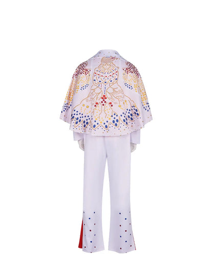 Costume de cosplay Le King pour homme, uniforme de rocker, tenue de carnaval, d'Halloween