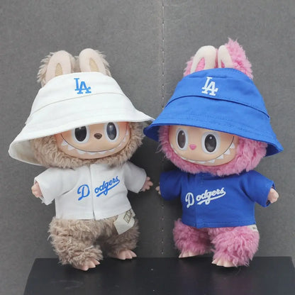 For 15/17cm Labubu Baseball Set Fashion Clothing Cute Doll Clothes Labubu V1 V2 V3 Sitting Party Diy toy Accessories girl Gift