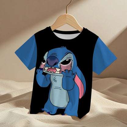 T-shirt imprimé en 3D pour enfants, vêtements d'été unisexes pour garçons et filles, tenue quotidienne décontractée avec