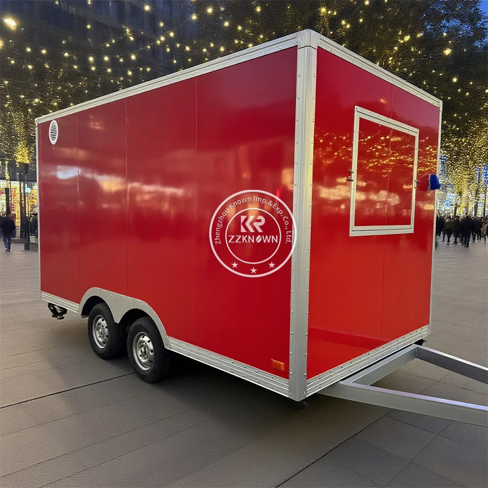 Concession Food Truck Fully Equipped Street Restaurant Coffee Snack Cart Mobile Concession Food Trailer With Full Kitchen