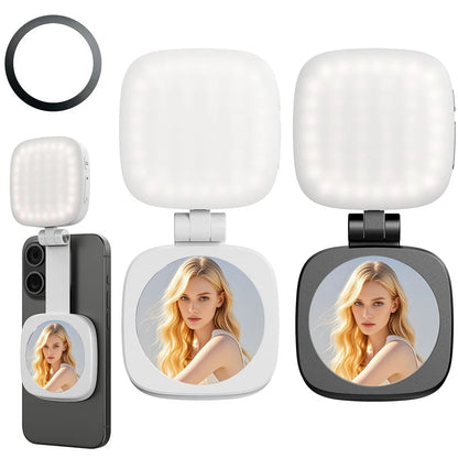 Magnetic Phone Selfie Light Mobile Phone Fill Light Pocket Light Folding LED Phone Fill Light for Video Recording Conference