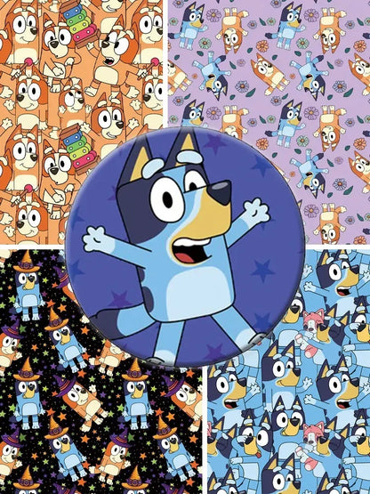 Bluey Fabric 140x50CM Cartoon Cotton Fabric Patchwork Tissue Kid Home Textile Sewing Doll Dress Curtain Polyester Cotton Fabrics