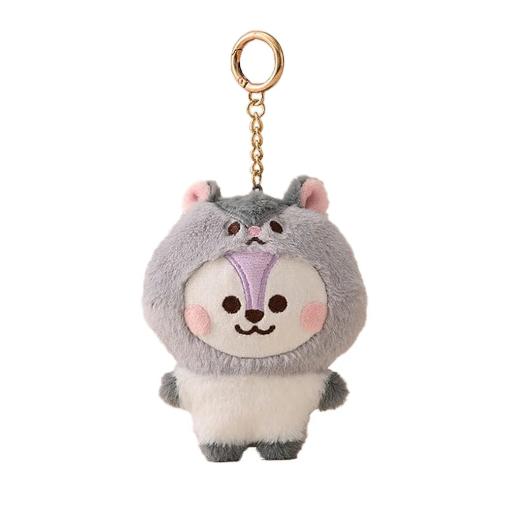 Baby Animal Series Bt21 Cooky Shooky Plush Doll Keychain Pendant Cute Koya Toy Girls Bag Packaging Decoration Collection Gift