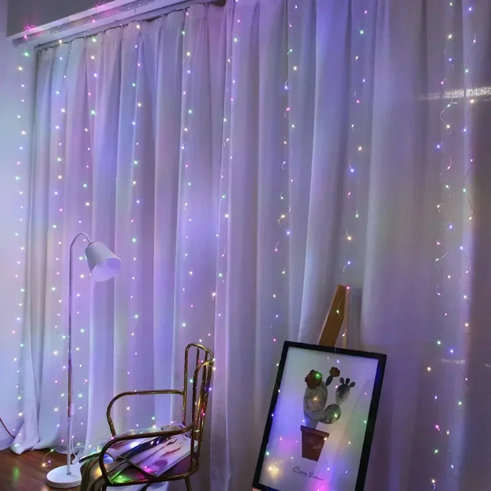 USB LED rideau chaîne lumières avec télécommande chambre vacances mariage anniversaire noël décor LED fée guirlande lampe