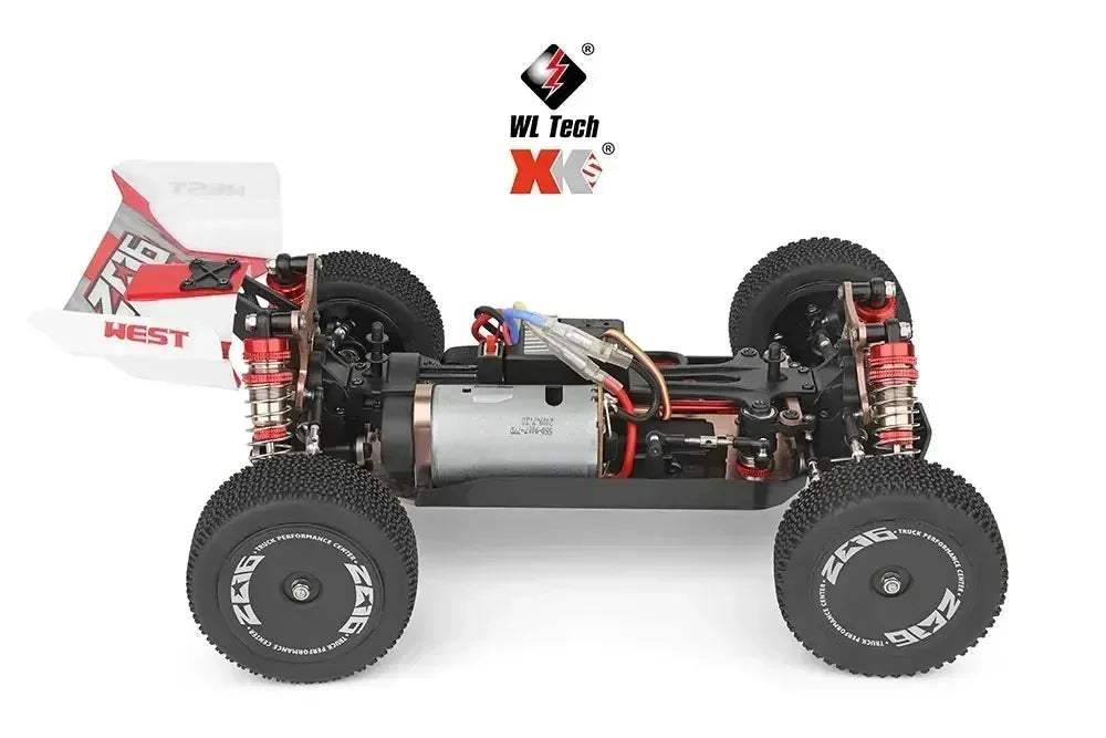 WLtoys 124016 124017 V8 75 km/h Voiture télécommandée électrique 4x4 sans balais haute vitesse tout-terrain Drift pour adultes