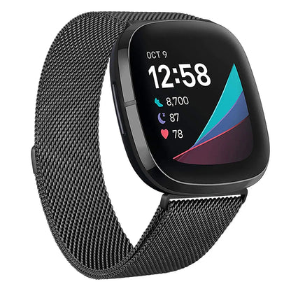 Milanese Loop strap for Fitbit versa 4 3 Band Sense/Lite Magnetic watchband correa Stainless Steel metal Bracelet Fitbit versa 2