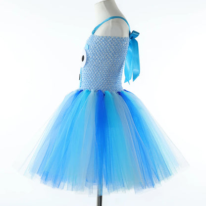 Costume pour filles, robe tutu de chien de berger de dessin animé,  costumes de chiot de chien d'animal pour enfants, déguisement de fête d'Halloween pour tout-petits