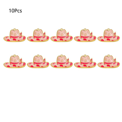 Pendentif Cowboy Western DIY Fabrication artisanale de bijoux pour boucles d'oreilles Bracelet Collier Émail Chapeau Cowgirl Bottes Breloques Accessoires