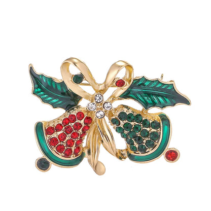 Broches de noël pour hommes et femmes, chapeau de père noël, gants, cloches, chaussettes, costume en strass, broches métalliques, Badges, cadeau du nouvel an, 2022