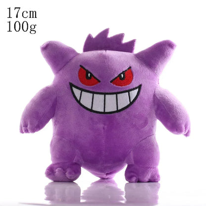 *10PCS Pokemon Plush Charmander Squirtle Pikachu Moon Eevee Plush Bulbasaur Stuffed Animal Toy Gengar Doll Gift for Kid 18-25cm