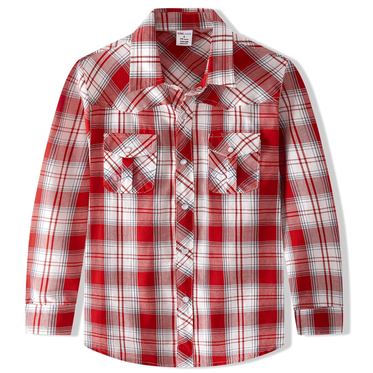 Costume de cowboy pour garçon, chemise western, pour enfants, adolescents, Halloween, Noël, rouge, à carreaux, classique, pour fête d'anniversaire, cadeau