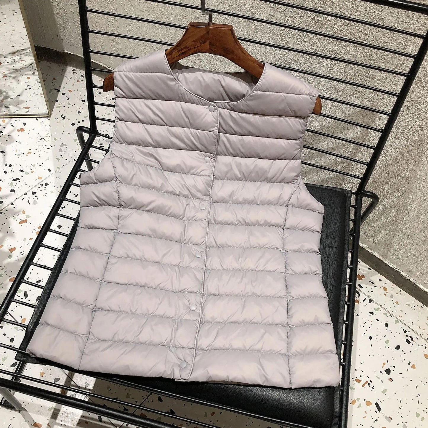 Doudoune sans manches pour femme, nouvelle collection printemps-hiver 2025, 90 % duvet de canard blanc, ultra légère, pliable, chaude, doublure en duvet