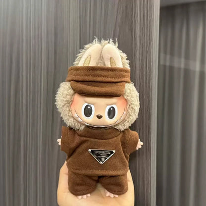 Labubu Doll Clothes Enamel Labu Cloth 17cm Doll Cute Dress-up Climbing Clothes Skirt Plush Toy Clothes