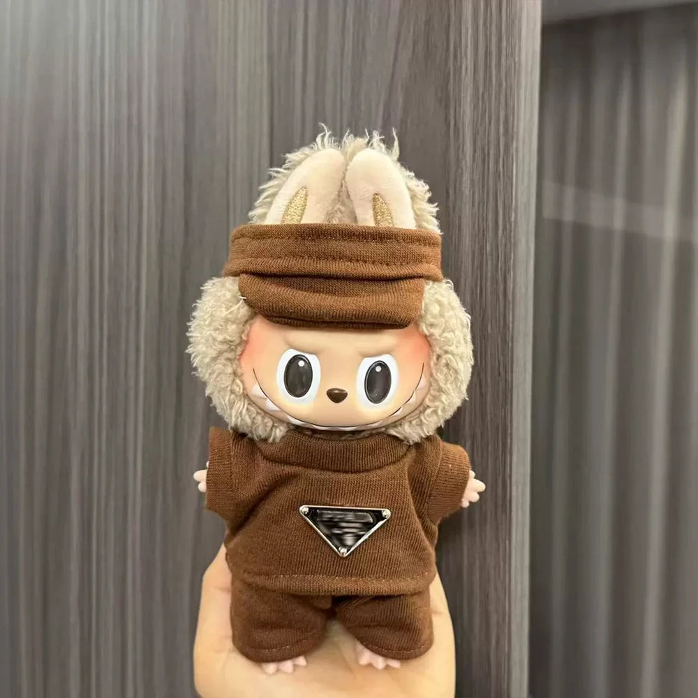 Labubu Doll Clothes Enamel Labu Cloth 17cm Doll Cute Dress-up Climbing Clothes Skirt Plush Toy Clothes