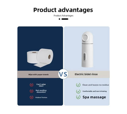 Mini Travel Cleaning Portable Automatic Electric Bidet Sprayer Travel Shower Spray USB Feminine Baby Personal Cleaner Hygiene