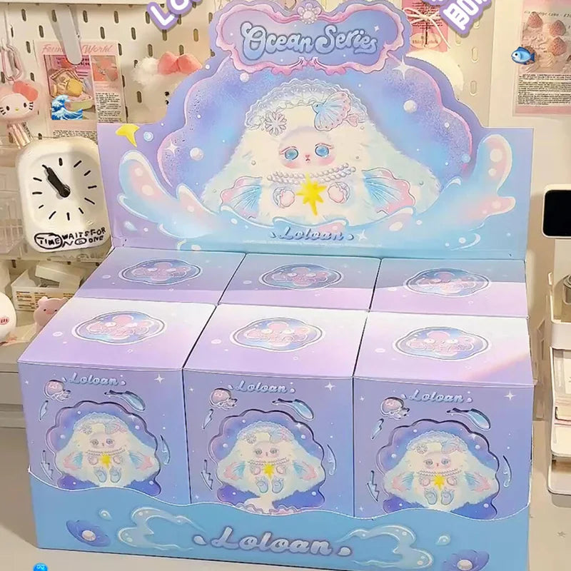 Loloan Ocean Series Vinyl Plush Blind Box Kawaii Sea Animal Anime Doll Surprise Home Decor Toy Gift Cute Mystery Bag