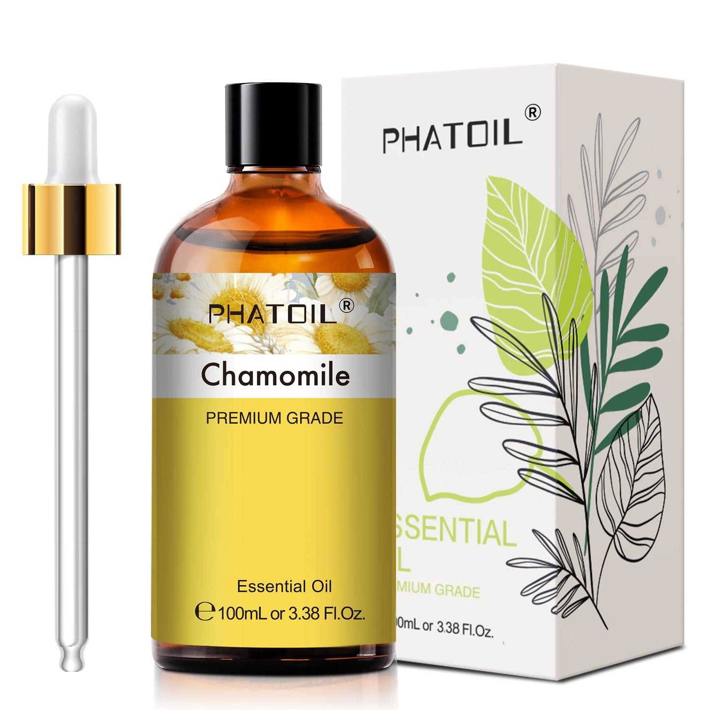 Huile essentielle d'eucalyptus PHATOIL 100 ml pour la peau, lavande, vanille, jasmin, citron, bergamote, huile aromatique pour la fabrication de bougies d'aromathérapie