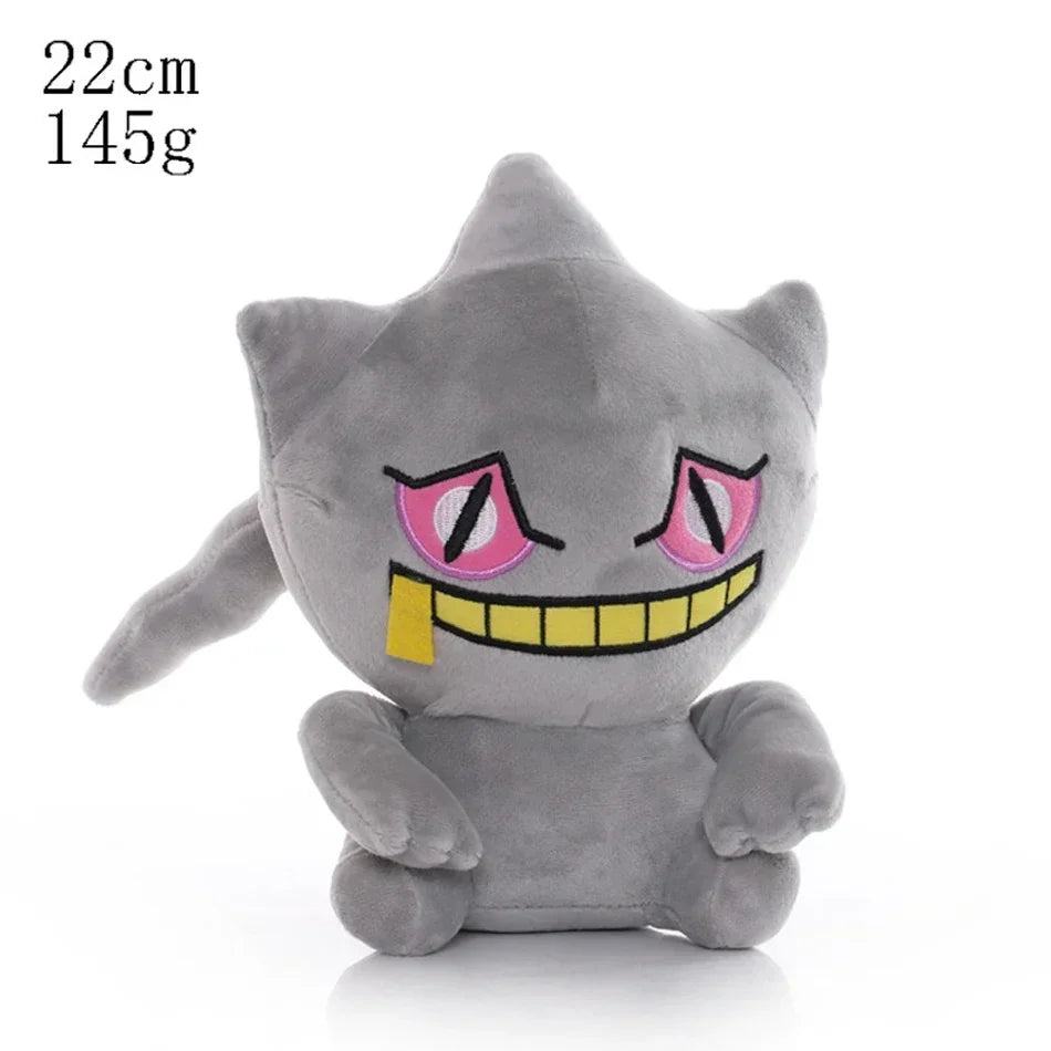 *10PCS Pokemon Plush Charmander Squirtle Pikachu Moon Eevee Plush Bulbasaur Stuffed Animal Toy Gengar Doll Gift for Kid 18-25cm