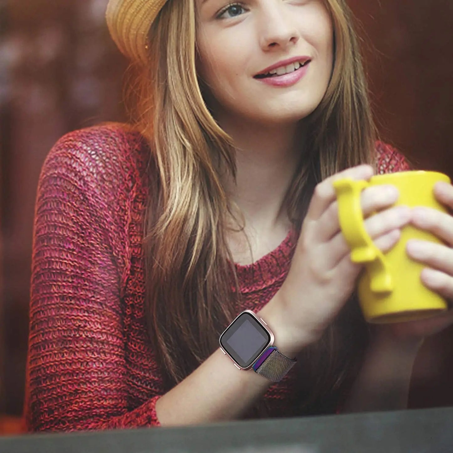 Milanese Loop strap for Fitbit versa 4 3 Band Sense/Lite Magnetic watchband correa Stainless Steel metal Bracelet Fitbit versa 2