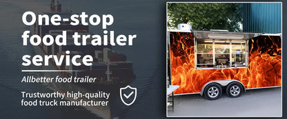 Allbetter Custom Small Food Trailer Concession Mobile Food Truck Catering Truck for Sale Ice Cream Cart Food Trailer