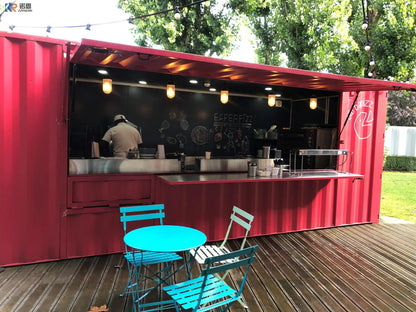 Portable Prefab Container House For Bakery Coffee Shop Kiosk Kitchen Application Outdoor Mobile Container Restaurant For Sale