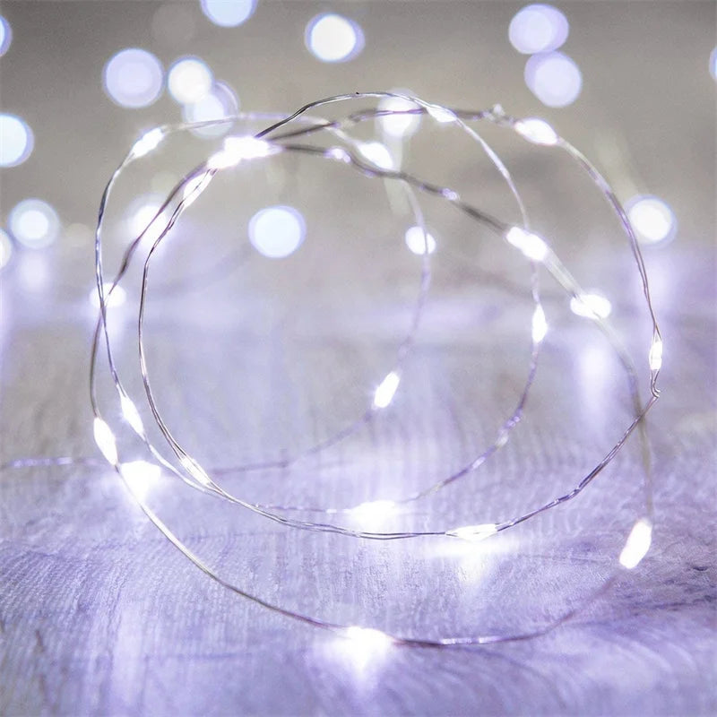 1m/2m/3m/5m/10m USB LED String Lights Garland Lamp DIY Party Wedding Christmas Tree Flasher Fairy LED Lights Home Decoration