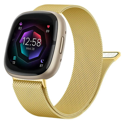 Milanese Loop strap for Fitbit versa 4 3 Band Sense/Lite Magnetic watchband correa Stainless Steel metal Bracelet Fitbit versa 2