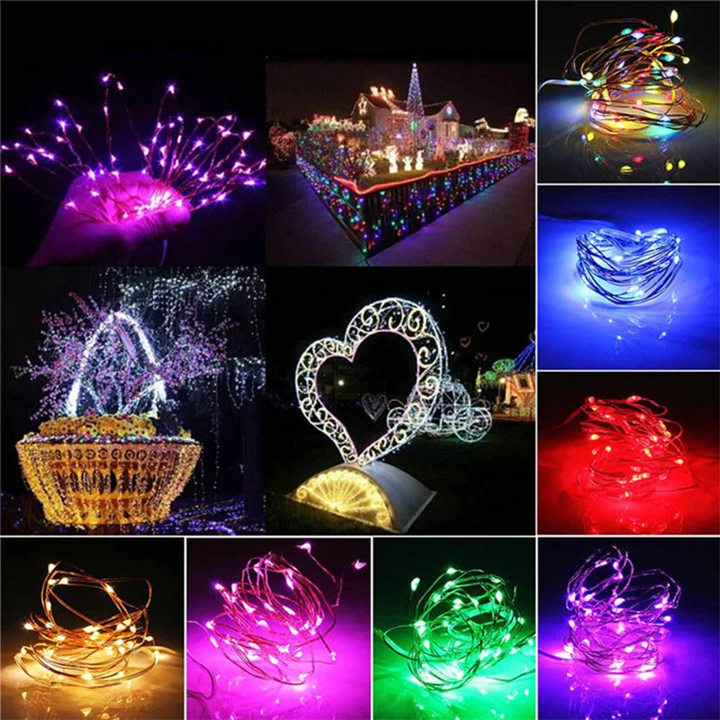 1m/2m/3m/5m/10m USB LED String Lights Garland Lamp DIY Party Wedding Christmas Tree Flasher Fairy LED Lights Home Decoration