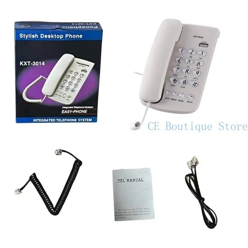 Téléphones fixes 652F Téléphone fixe pour bureau, maison, salle de bain, téléphone d'urgence