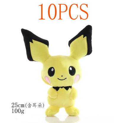 2025@@@@10PCS 20cm Pokemon Stuffed Plush Toys Kawaii Pikachu  Anime Doll Kids Birthday Kawaii Cute Soft Children Stuffed Plush
