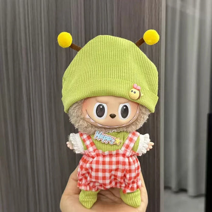 Labubu Doll Clothes Enamel Labu Cloth 17cm Doll Cute Dress-up Climbing Clothes Skirt Plush Toy Clothes