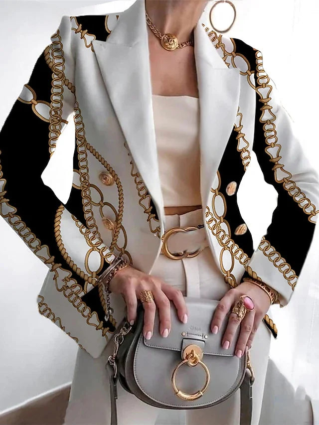 Women's Clothing Suit Western-Style Clothes Lapel Button Lid Pocket Fashion