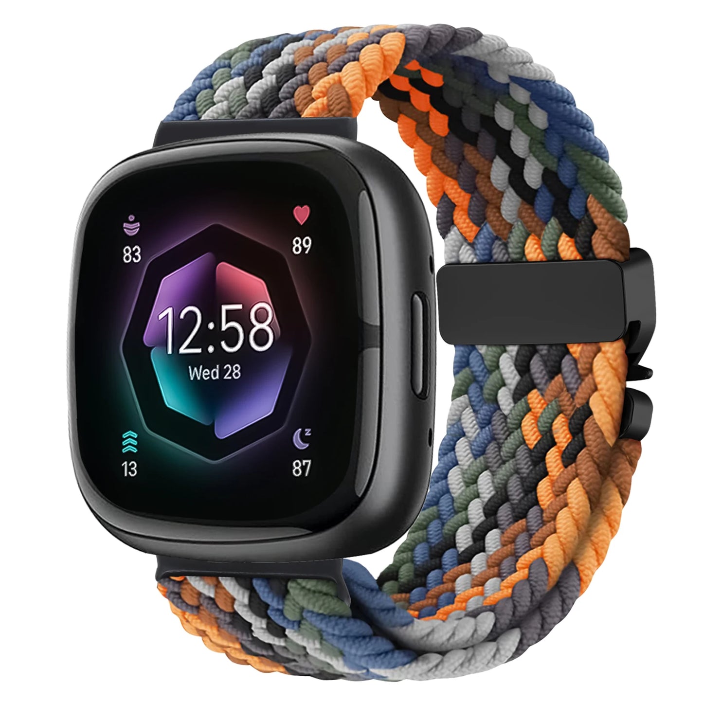 Braided Parachute band for Fitbit Versa 4 3 Sense 2 Strap Accessories replacment nylon belt Bracelet correa Fitbit Versa 4 Strap