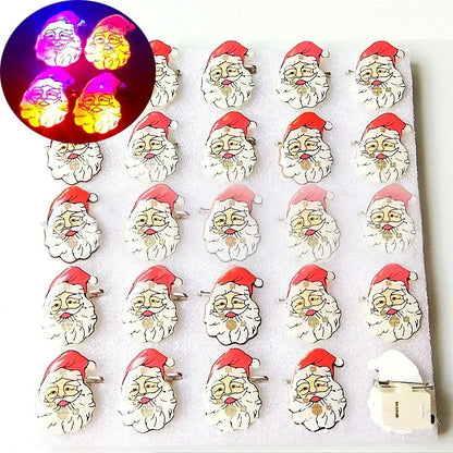 25pcs Party Love LED Flashing Brooch Pin Cartoon Light up Glow Badge Gift Cosplay Navidad Wedding Festival Halloween Christmas