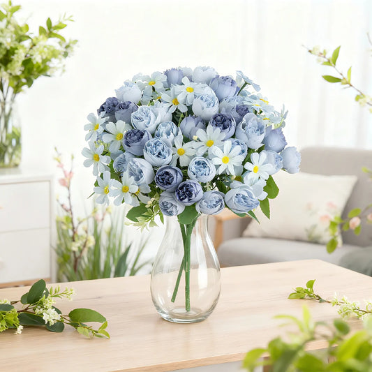 Fleurs de pivoine simulées, saint-valentin, mariage, fête des mères, Thanksgiving, décoration de jardin intérieure et extérieure de printemps