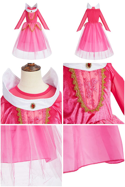 Robe de princesse pour filles, robe d'anniversaire à volants pour enfants, robe de Noël pour enfants,  spectacle, robes de cosplay fantaisie