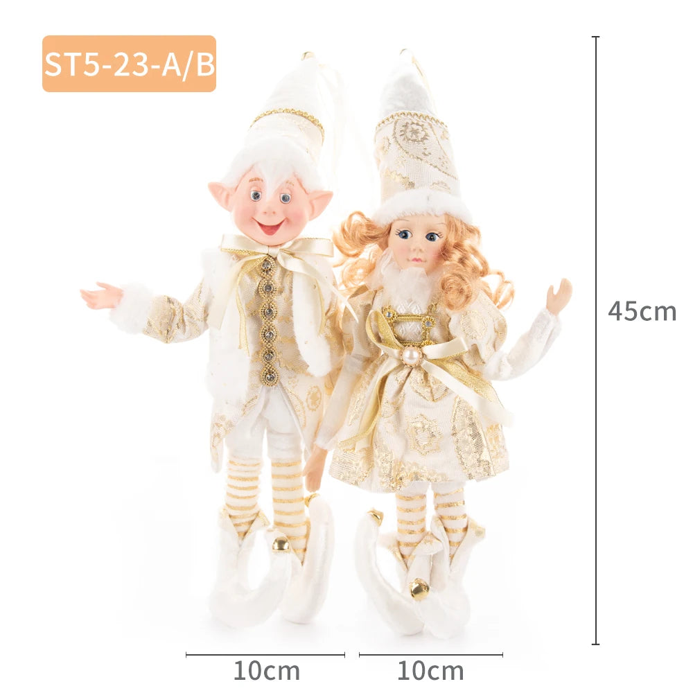 1 Pair Christmas Tree Decorations Cute Angel Doll Girl Pendant Navidad 2024 New Year Christmas Tree Ornaments Xmas Gift For Kids