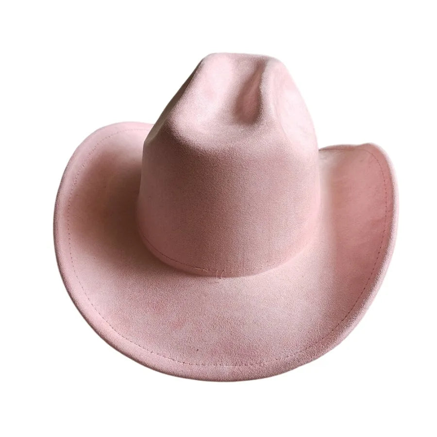 Classic Suede Leather 7.5CM Western Cowboy Women's Fedora Hat Men's Church Jazz Hat Fashion Travel Party Hat Denim Hat 2025