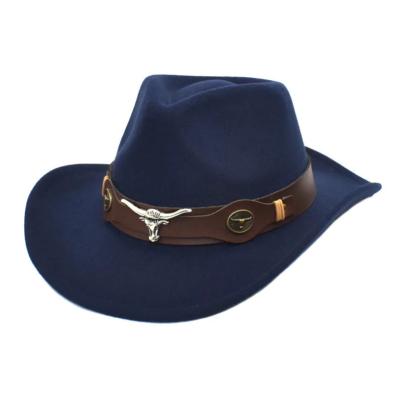 Cowboy hat various accessories cowboy hat monochrome felt hat men and women outdoor hat rider hat шляпа женская