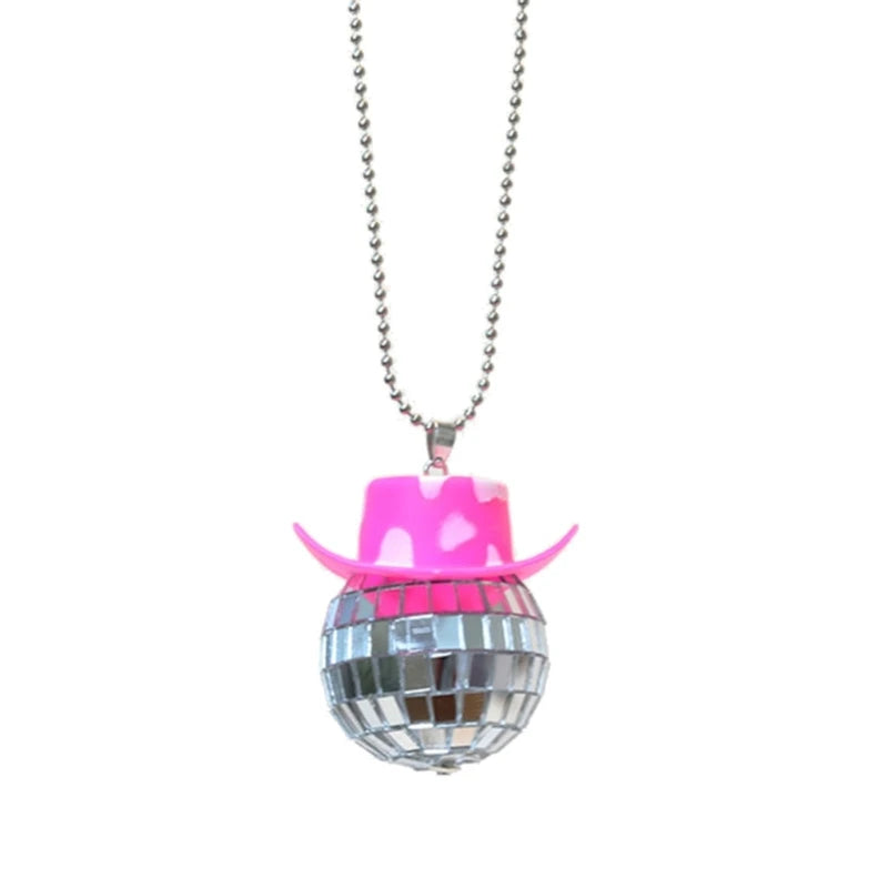 Porte-clés boule disco à suspendre au rétroviseur, accessoire de décoration pour sac ou voiture