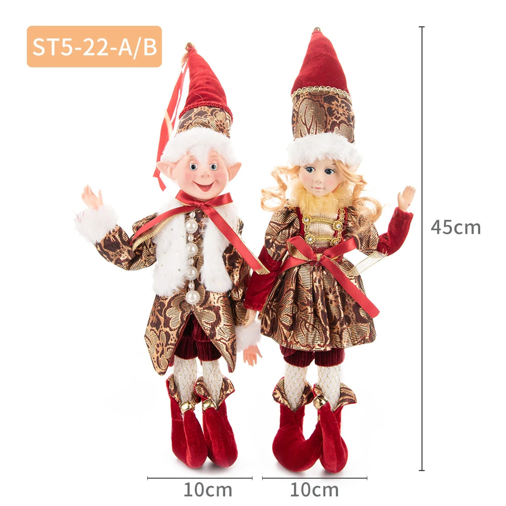 1 Pair Christmas Tree Decorations Cute Angel Doll Girl Pendant Navidad 2024 New Year Christmas Tree Ornaments Xmas Gift For Kids