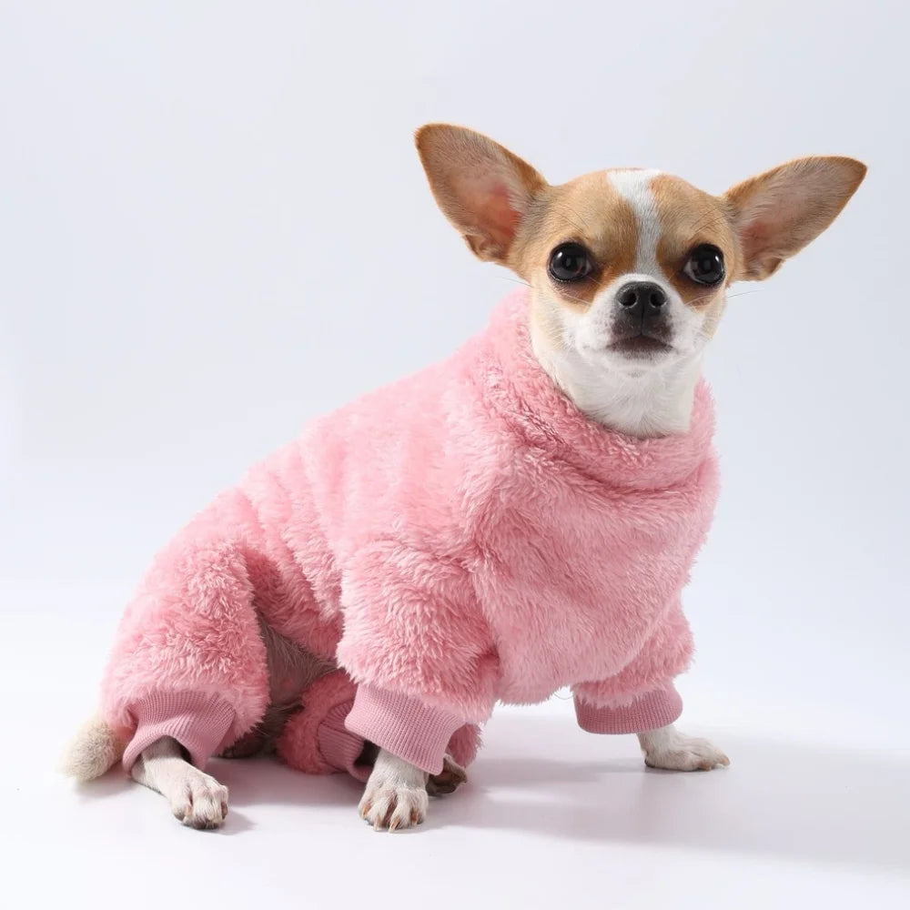 Vêtements en polaire doux pour chien, combinaison chaude pour l'automne et l'hiver, pour petit chien, pull pour chiot, manteau, salopette pour chihuahua