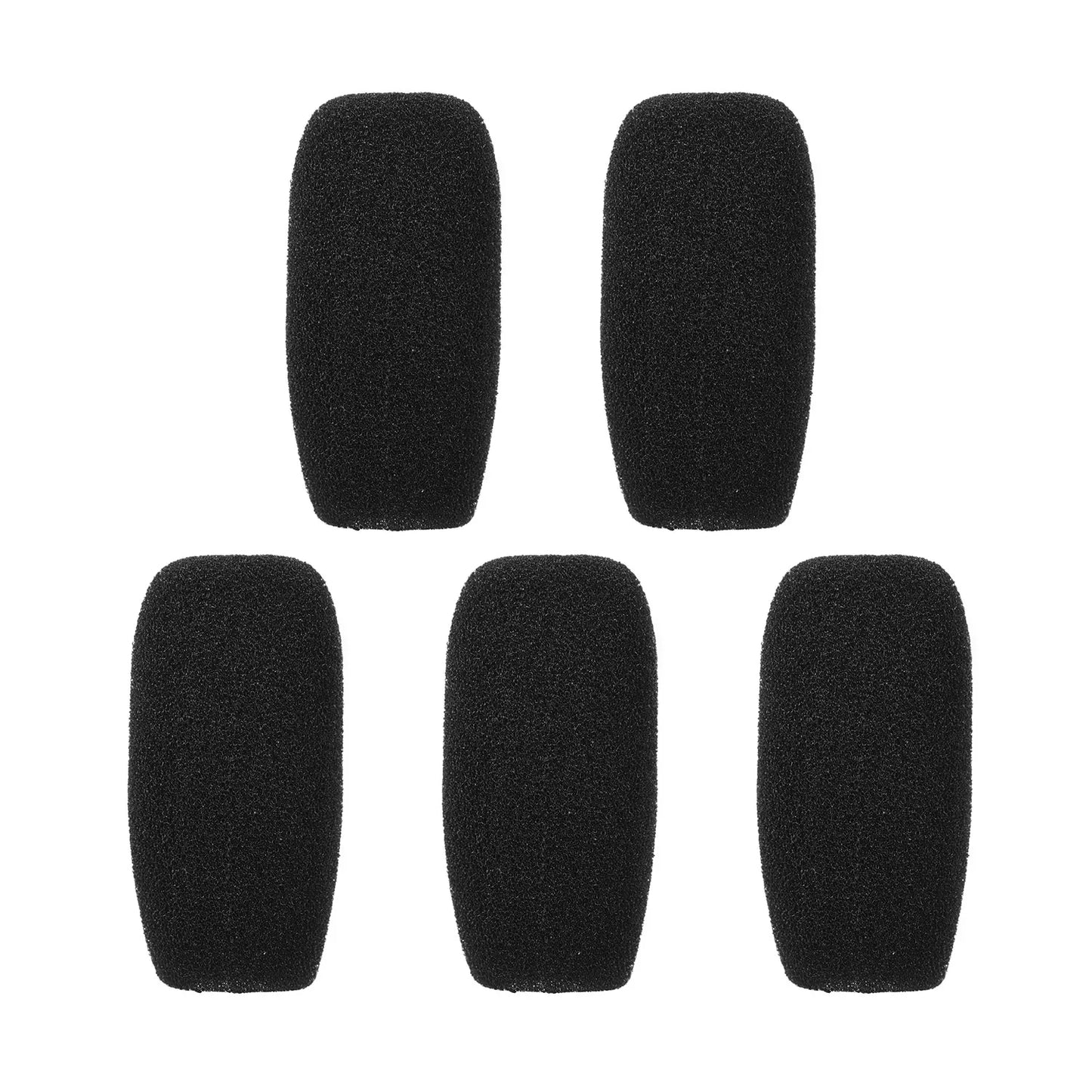 Mini bonnettes anti-vent pour microphone, protections en mousse pour micro-casque, noir, lot de 5 pièces