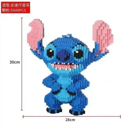 Large Stitch Building Block Assembly Toy, DIY Children's Toy, Birthday Gift, 3D Puzzle, Desktop Decoration, 30cm