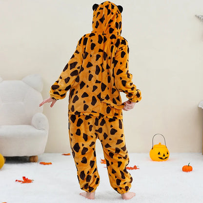 Pyjama en flanelle de carnaval pour enfants, combinaison, combinaison, dessin animé, vêtements d'hiver, Halloween, pour garçons et filles, famille